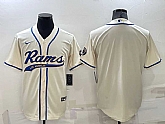 Men's Los Angeles Rams Blank Cream Stitched MLB Cool Base Nike Baseball Jersey,baseball caps,new era cap wholesale,wholesale hats